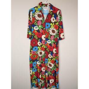 Caliban Skin Like Colorful Maxi Dress Floral